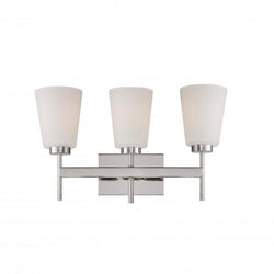 NUVO 60/5213 Benson - 3 Light Vanity Fixture with Satin White Glass