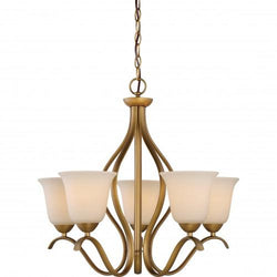 NUVO 60/5815 Dillard - 5 Light Hanging Fixture with White Glass