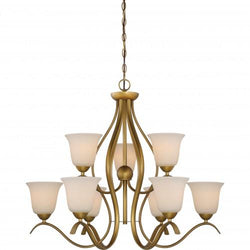 NUVO 60/5819 Dillard - 9 Light 2-Tier Hanging with White Glass