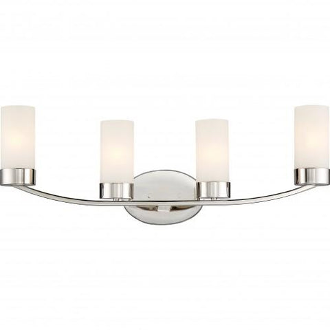 NUVO 60/6224 Denver 4 Light Vanity Fixture - Polished Nickel Finish