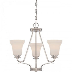 NUVO 62/429 Cody - 3 Light Chandelier with Satin White Glass - LED Omni Included