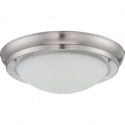 NUVO 62/514 Poke - Medium LED Flush Fixture with Satin White Glass