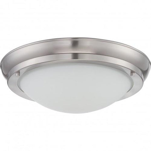 NUVO 62/514 Poke - Medium LED Flush Fixture with Satin White Glass