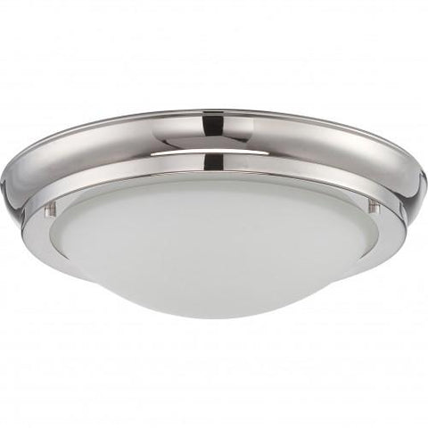 NUVO 62/519 Poke - Large LED Flush Fixture with Satin White Glass