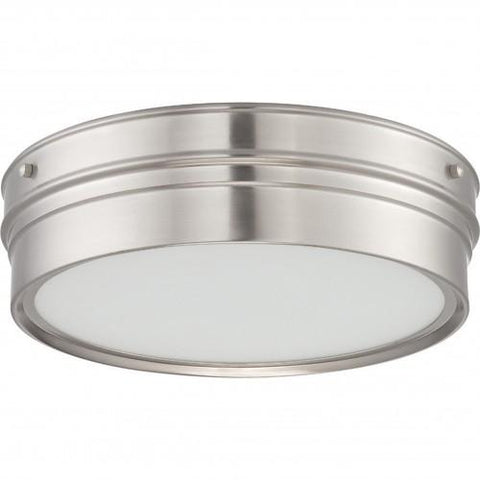 NUVO 62/521 Ben - LED Flush Fixture with Satin White Glass