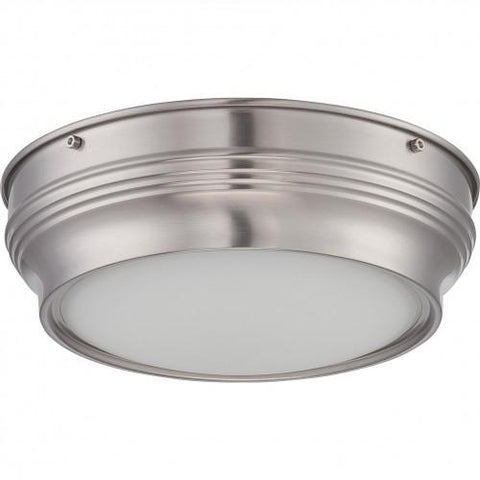 NUVO 62/531 Lark - LED Flush Fixture with Satin White Glass