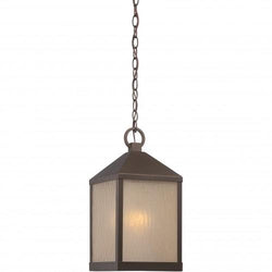 NUVO 62/665 Haven - LED Outdoor Hanging with Sanded Tea Stain Glass