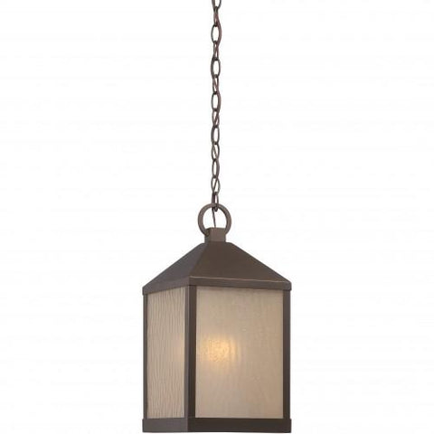 NUVO 62/665 Haven - LED Outdoor Hanging with Sanded Tea Stain Glass