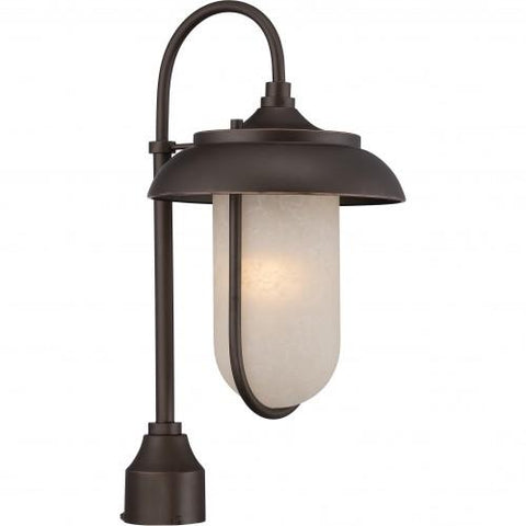 NUVO 62/674 Tulsa - LED Outdoor Post with Satin Amber Glass