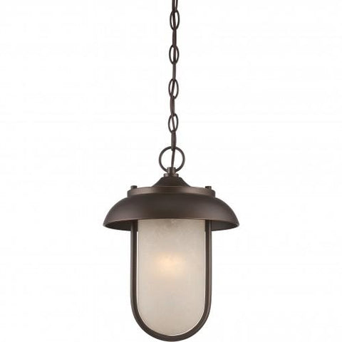 NUVO 62/675 Tulsa - LED Outdoor Hanging with Satin Amber Glass