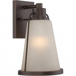 NUVO 62/681 Tolland - LED Outdoor Small Wall with Champagne Linen Glass