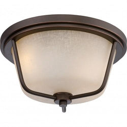 NUVO 62/683 Tolland - LED Outdoor Flush Fixture with Champagne Linen Glass