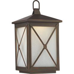 NUVO 62/812 Roxton 9.5" Wall Lantern; Umber Bay Finish