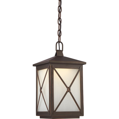 NUVO 62/814 Roxton Hanging Lantern; Umber Bay Finish