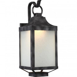 NUVO 62/832 Winthrop 8.5" Wall Lantern; Iron Black Finish