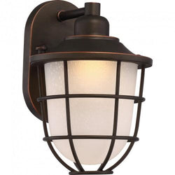 NUVO 62/941 Bungalow Small Wall Lantern; Mahogany Bronze Finish