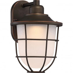 NUVO 62/942 Bungalow Medium Wall Lantern; Mahogany Bronze Finish