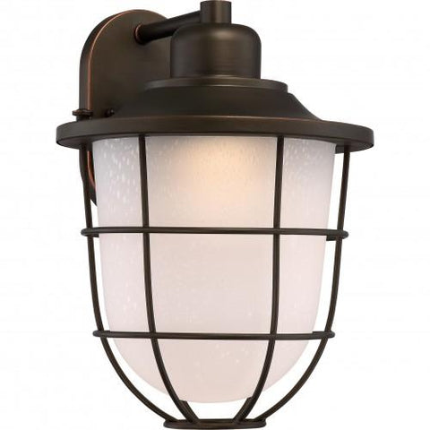 NUVO 62/943 Bungalow Large Wall Lantern; Mahogany Bronze Finish