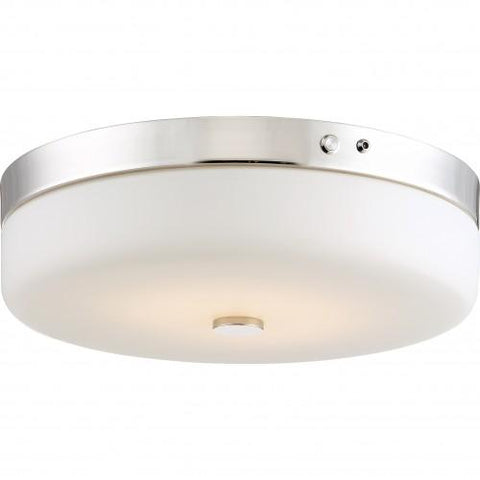 NUVO 62/981 LED Emergency Lighting; Flush Fixture; Polished Nickel Finish; Battery Backup Ready