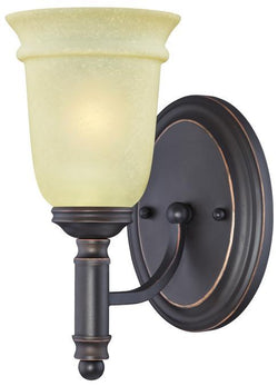 Westinghouse 6343000 1 Light Wall Oil Rubbed Bronze Finish with Highlights and Mocha Scavo Glass