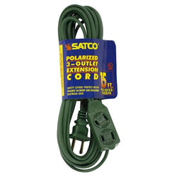 SATCO products 93/5023 15FT GREEN EXTENSION CORD 16/2