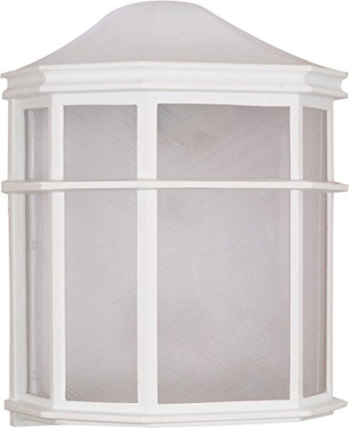 NUVO 60/537 1 Light - 10" - Cage Lantern Wall Fixture - Die Cast, Linen Acrylic Lens