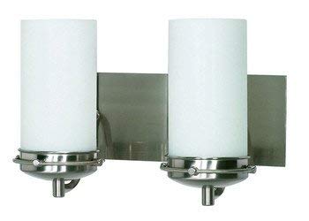 NUVO 60/612 Polaris - 2 Light - 14" - Vanity - with Satin Frosted Glass Shades